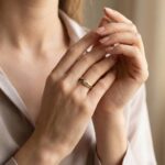 Christian gouden ring met briljant geslepen diamant