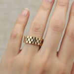 Tricolor gouden flexibele ring