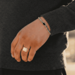 14 karaat gouden zegelring met zirkonia