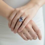 Gouden ring met synthetische topaas