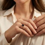 Geel gouden saffieren ring