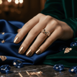 18 karaat gouden ring met diamant, smaragd en saffier