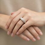 Geel gouden ring met briljant geslepen diamanten