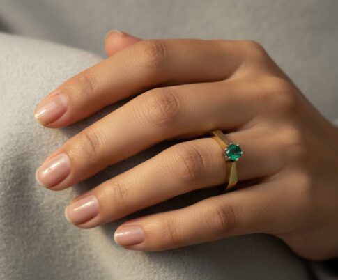 Gouden ring met smaragd