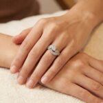 Wit gouden diamanten ring