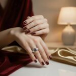 Wit gouden Christian ring met parel en diamant