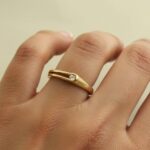 14 karaat bicolor ring met briljant
