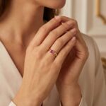 Geel gouden Christian ring met toermalijn