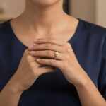 Geel gouden ring met centrale diamant