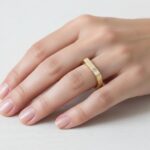 Geel gouden diamanten ring
