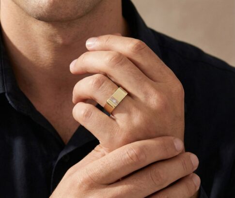 Tricolor diamanten ring