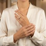 Gouden ring met robijn en zirkonia