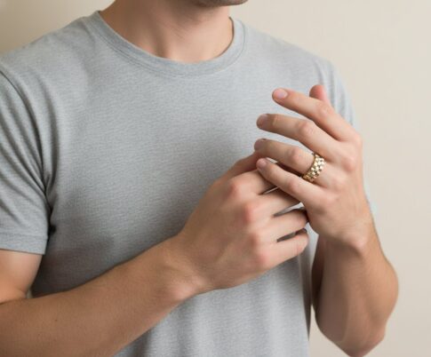 Tricolor gouden flexibele ring