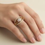 Gouden Christian ster zirkonia ring