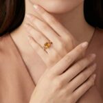 Geel gouden citrien ring