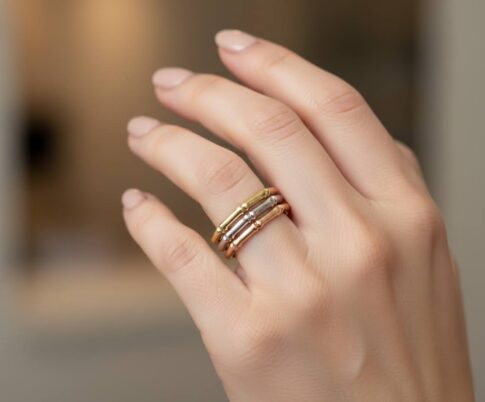 Christian gouden tricolor ring