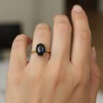 Geel gouden saffieren ring