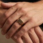 Gouden Christian zegelring met onyx