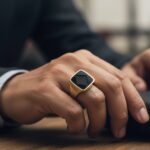 14 karaat gouden Christian zegelring met onyx