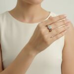 Tricolor gouden ring met diamanten