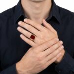 Gouden ring met carneool