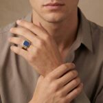 Gouden ring met lagensteen