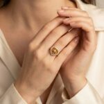 21 karaat ring met citrien