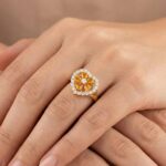 21 karaat ring met citrien