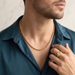 14 karaat geel gouden koningsketting