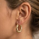 Gouden gevlochten oorbellen