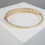 Christian bicolor gouden zirkonia slavenarmband