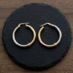 14 karaat gouden bicolor oorbellen