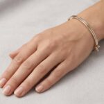 14 karaat gouden slavenarmband met veerslot