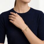 Geel gouden armband met harten hanger