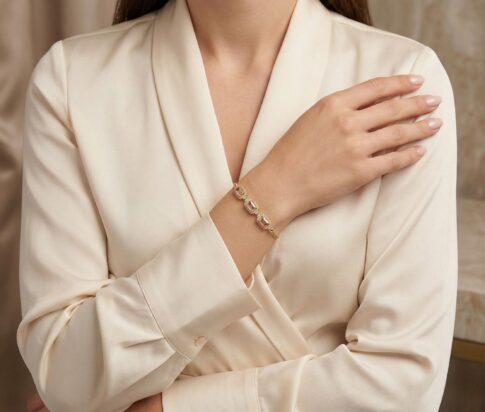 Christian synthetische citrien armband