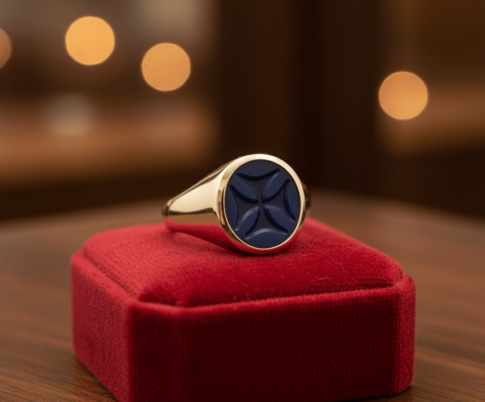 Gouden zegelring met jaspis