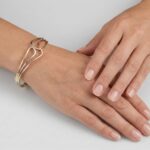 Tricolor Christian gouden slavenarmband