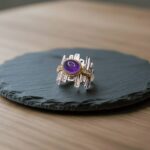 Zilveren ring met amethist en zirkonia