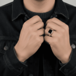 Christian geel gouden onyx ring