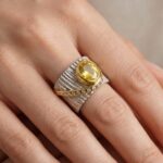 Zilveren ring met citrien