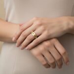 Christian geel gouden ring met 1 diamant