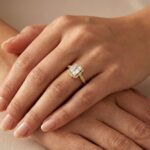 Geel gouden Swarovski zirconia ring