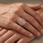 Zilveren rose ring met zirkonia