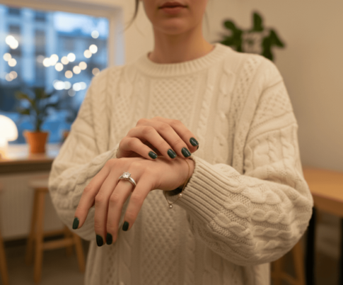 Christian wit gouden verlovingsring met briljant Christian wit gouden verlovingsring met briljant