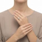 Geel gouden Swarovski zirconia ring