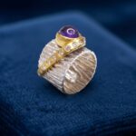 Zilveren amethist ring met zirkonia