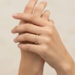 Geel gouden harten briljanten ring