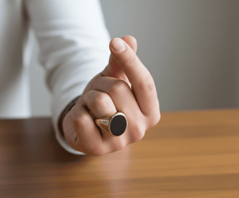 Gouden heliotroop zegelring