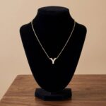 Gouden ketting met Y zirkonia hanger