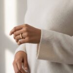 Gouden smalle ring met diamant